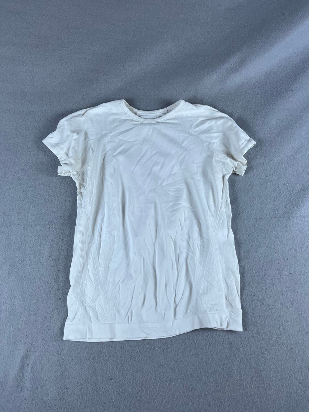 Athleta Top Girls Small Set White Purple Athletic Textured Performance Active